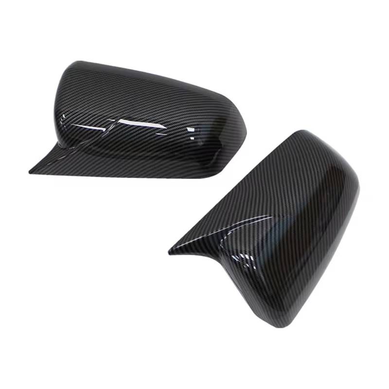 Abdeckungen Seitenspiegel Kompatibel Mit Mitsubishi Für Lancer X 10 EX Für EVO 2008 2009-2012 Seitentür-Rückspiegel-Abdeckkappe Verkleidungsschale Aufkleber Auto-Styling-Zubehörteil(Carbon fiber patte von CAQRBCX