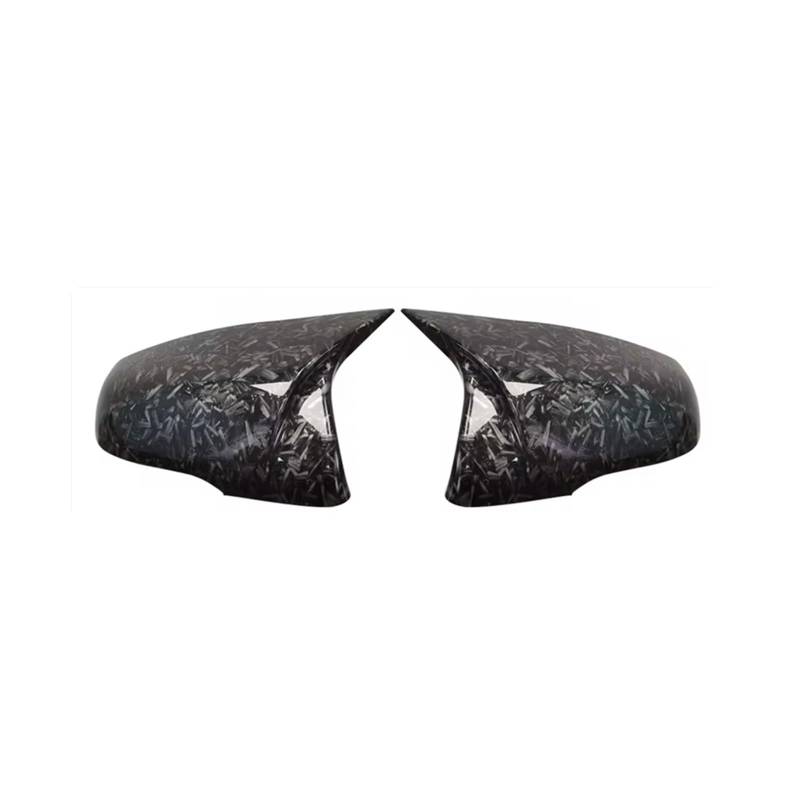 CAQRBCX Abdeckungen Seitenspiegel Kompatibel Mit Für 1er F40 2019 2020 2021 2 Stück Glänzend Schwarze Seite Für Flügel Modifizierte Rückspiegel-Abdeckkappen Autoteile(Forged Carbon Look) von CAQRBCX