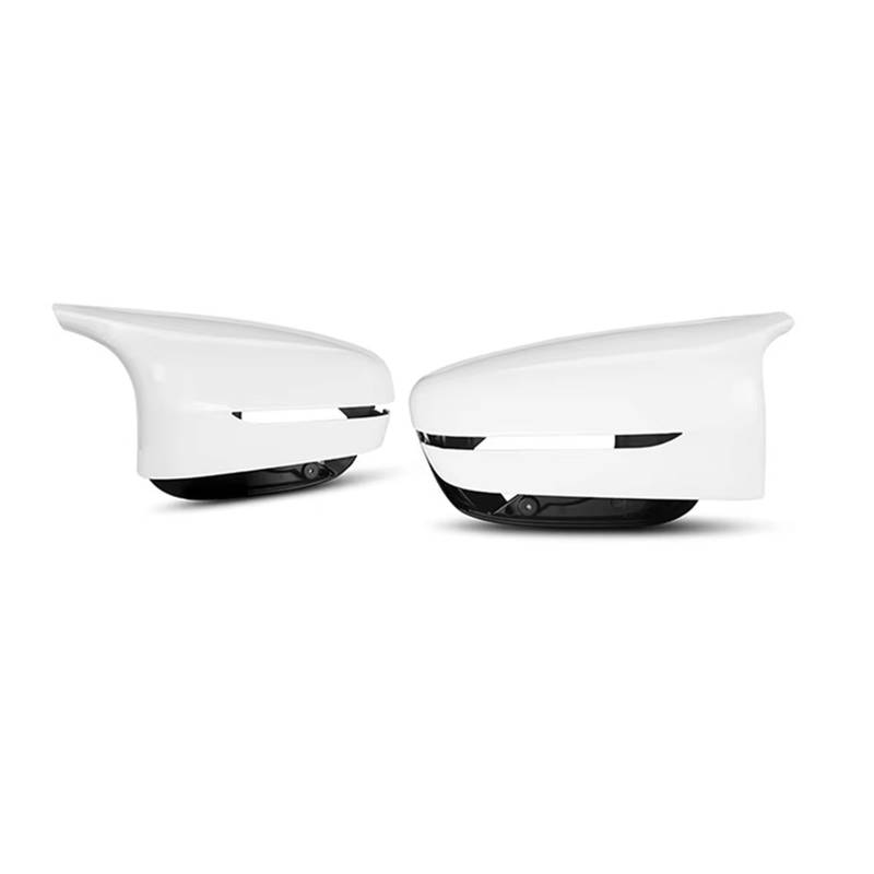 CAQRBCX Abdeckungen Seitenspiegel Kompatibel Mit Für 7er G11 G12 2016 2017 2018 2019 Spiegelabdeckung Ersatz Schwarz Glänzend Auto Rückansicht Kappe Shell Clip Auf Autoteile(White) von CAQRBCX