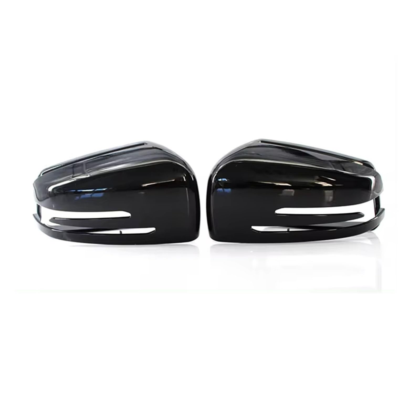 CAQRBCX Abdeckungen Seitenspiegel Kompatibel Mit Mercedes Für Benz S-Klasse W221 2006 2007 2008 2009 2010 2011 2012 2013 Kohlefaser-Auto-Rückspiegelabdeckung Autozubehör(Bright Black) von CAQRBCX