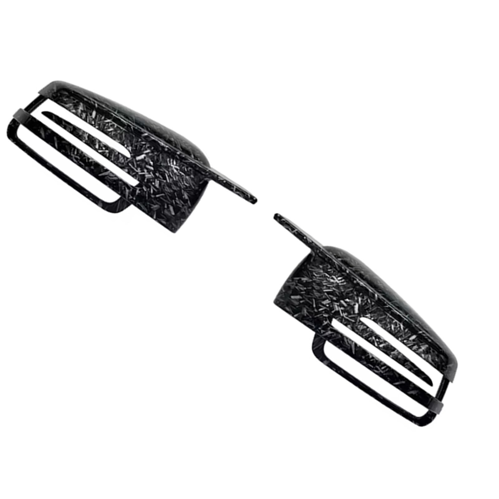 CAQRBCX Abdeckungen Seitenspiegel Kompatibel Mit Mercedes Für Benz S-Klasse W221 2006 2007 2008 2009 2010–2013 2 Ersatz-Abdeckkappen Für Seitenspiegel Mit Kohlefasermuster(Forged Carbon Look) von CAQRBCX
