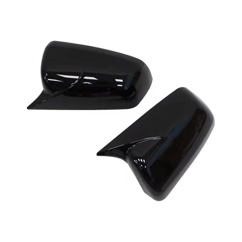 CAQRBCX Abdeckungen Seitenspiegel Kompatibel Mit Mitsubishi Für Lancer X 10 EX Für EVO 2008 2009 2010 2011 2012-2016 Seitentür-Rückspiegel-Abdeckkappe Verkleidung Schalenaufkleber Auto-Styling(Black) von CAQRBCX