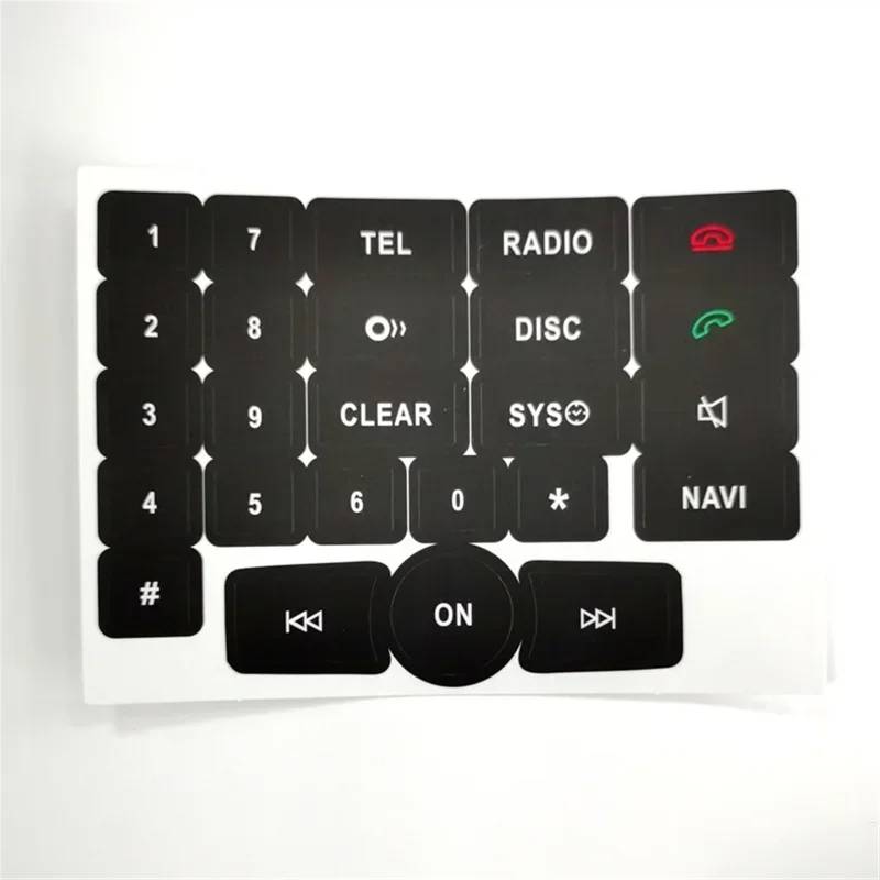 CAQRBCX Auto Innenraum Kompatibel Mit Benz Für C 2007 2008 2009 2010 2011 2012 2013 2014 Tastenaufkleber-Reparaturset Control Dash-Tastenaufkleber Schalteretiketten-Kit(Type B) von CAQRBCX