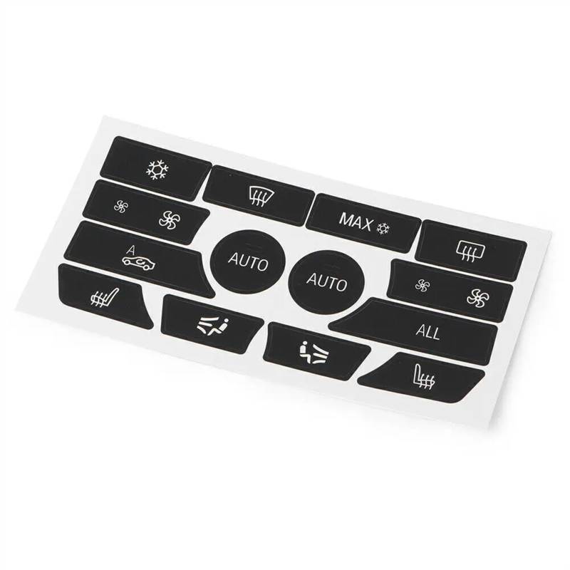 CAQRBCX Auto Innenraum Kompatibel Mit Für 5 Series Für 535d 550i 2009 2010 2011 2012 2013 2014 2015 Armaturenbrett-Klimaautomatik-Tastenaufkleber Abziehbilder Reparatur von CAQRBCX