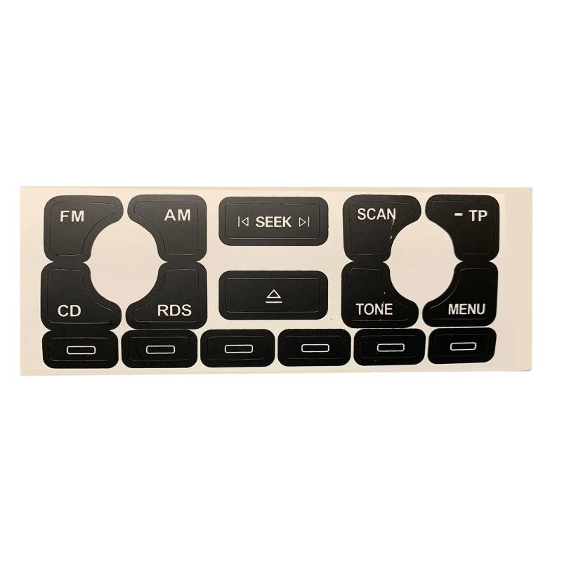 CAQRBCX Auto Innenraum Kompatibel Mit Für 8L Auto-Innendekoration Interne Tastenaufkleber Tastenaufkleber Reparaturset Control Dash Button Aufkleber von CAQRBCX
