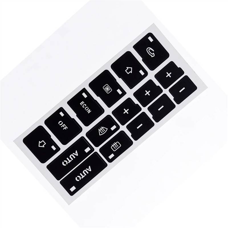 CAQRBCX Auto Innenraum Kompatibel Mit Für A4 2001 2002 2003 2004 Auto-Klimaautomatik-Knopf-Reparaturaufkleber Auto-Aufkleber Dekor-Zubehör Schalter-Etiketten-Kit von CAQRBCX