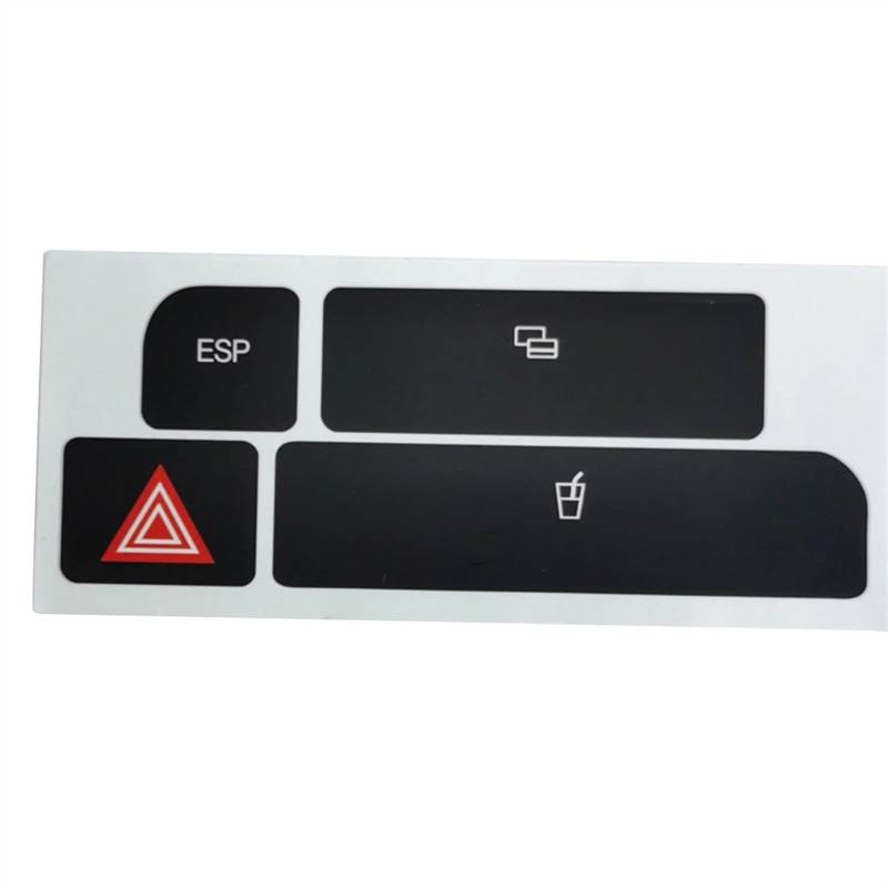 CAQRBCX Auto Innenraum Kompatibel Mit Für A4 2004 2005 2006 Auto Interner Knopf Reparaturaufklebersatz Knopfaufkleber Reparatursatz Schalterbeschriftungssatz von CAQRBCX