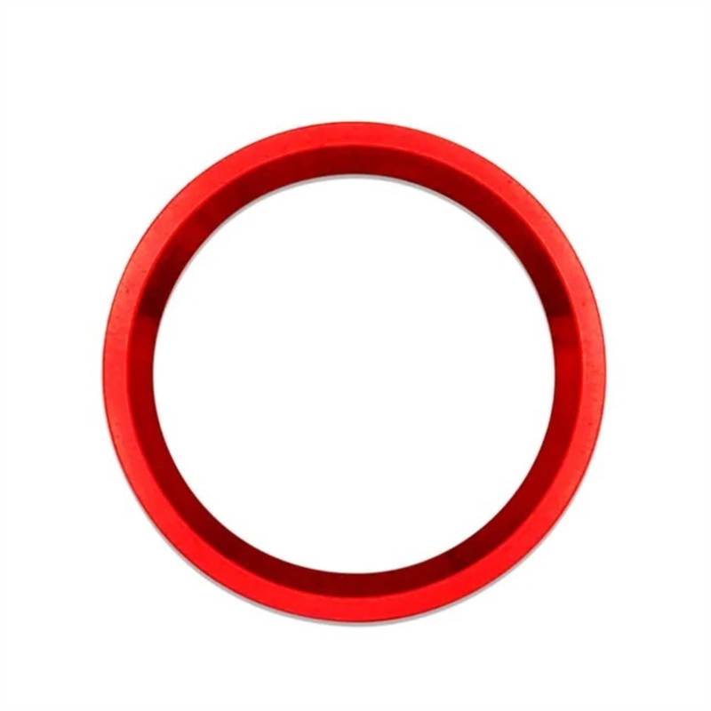 CAQRBCX Auto Innenraum Kompatibel Mit Für A4 A5 B9 2017 2018 Auto-Styling Zündung Start Motor Stoppknopf Ringverkleidung Aufkleber Gehäuseabdeckungen Zubehör(Start Ring red) von CAQRBCX