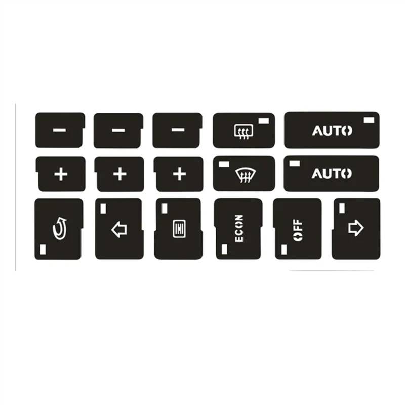 CAQRBCX Auto Innenraum Kompatibel Mit Für B6 2000 2001 2002 2003 2004 Armaturenbrett-Wippschalterkonsole Aufkleber Fahrzeug-Innendekor Zubehör Schalteretiketten-Set(Type A) von CAQRBCX