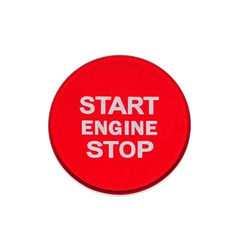 CAQRBCX Auto Innenraum Kompatibel Mit Für Q5 8R 2009 2010 2011 2012 2013 2014 2015 2016 2017 Auto-Styling Zündung Start Motor Stoppknopf Ring Aufkleber(Start Cover red) von CAQRBCX