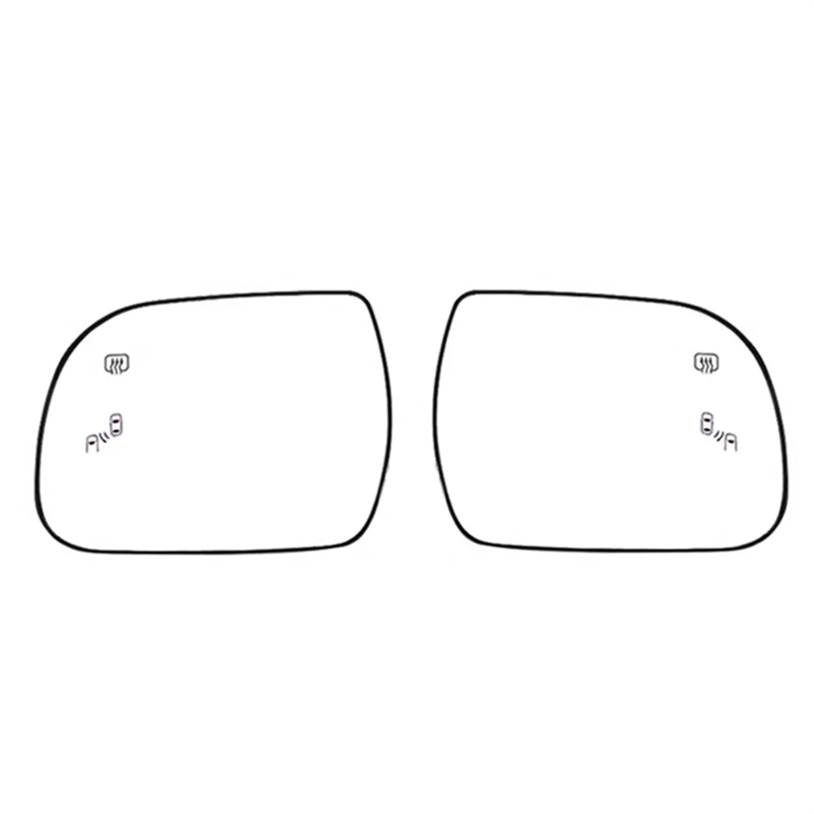 CAQRBCX Auto Rückspiegelglas Kompatibel Mit Toyota Für Sienna 2011 2012 2013 2014 2015 2016 2017 2018 2019 Toter Winkel Warnung Rückspiegel Objektiv Seite Spiegel Glas Mit Beheizten(Left+rigth) von CAQRBCX