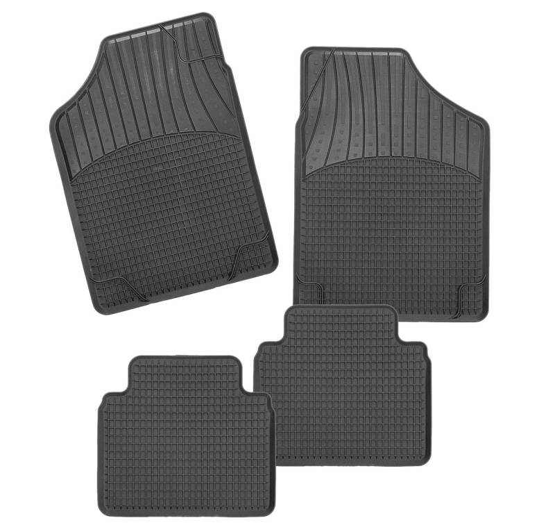 CarFashion Allwetter Schalenmatte B2, Auto Fussmatten Set in schwarz, 4-teilig, ohne Mattenhalter für 208 GTI, Baujahr 04/2012-00/0000 von CarFashion