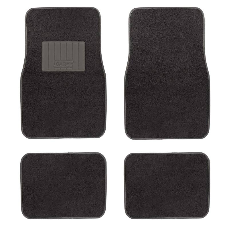 CAR+ PLUSH02 Universal-Fußmatten-Set, 4-teilig, schwarz von CAR+