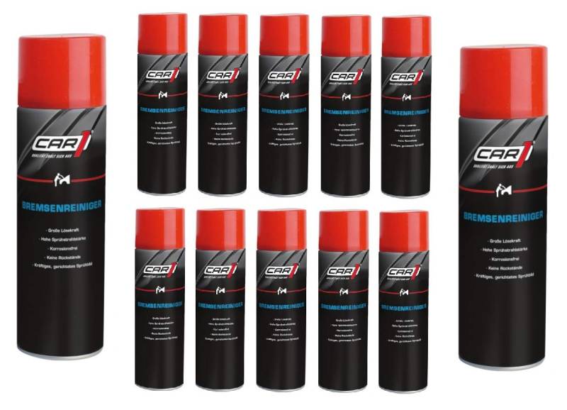 12 x 500ml CAR1 Bremsenreiniger - Bremsscheibenreiniger Spray - CO 3000 von CAR1