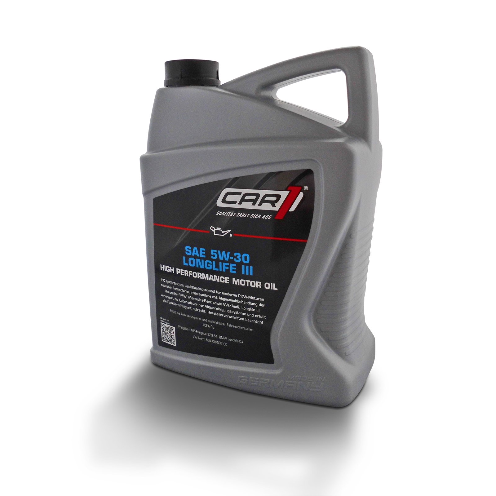 CAR1 Motoröl 5W-30 Longlife Leichtlauf High Performance Motor Motoren Öl Benzin Diesel Ottomotor Benzinmotor Dieselmotor Engine Oil 5L von CAR1