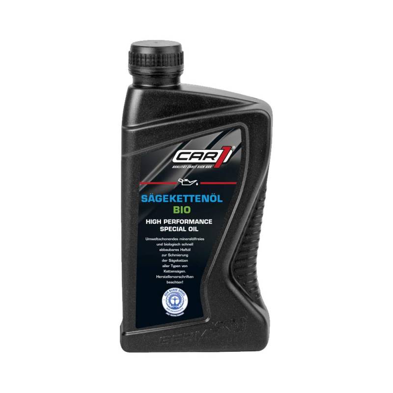 CAR1 Sägekettenöl Bio High Performance Spezial Öl Haftöl Sägekette Motorkettensäge Pflanzenölbasis Mineralischölfrei 1L von CAR1