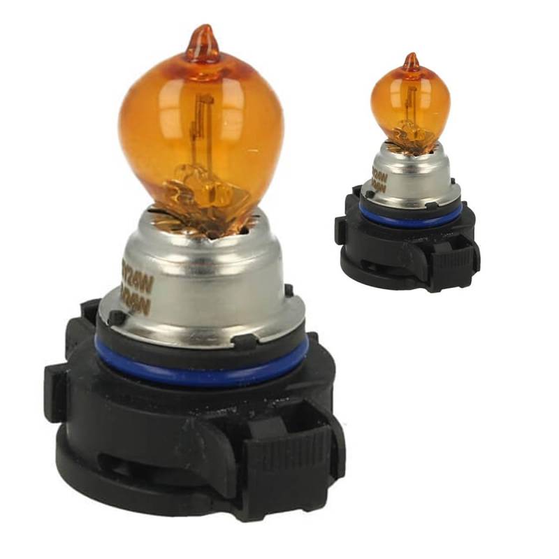 2 Stück 12V Autoglühbirnen, Abblendlicht, Fernlicht, Nebelscheinwerfer etc. (PSY24W 12V 24W PG20-4 Amber) von CARALL