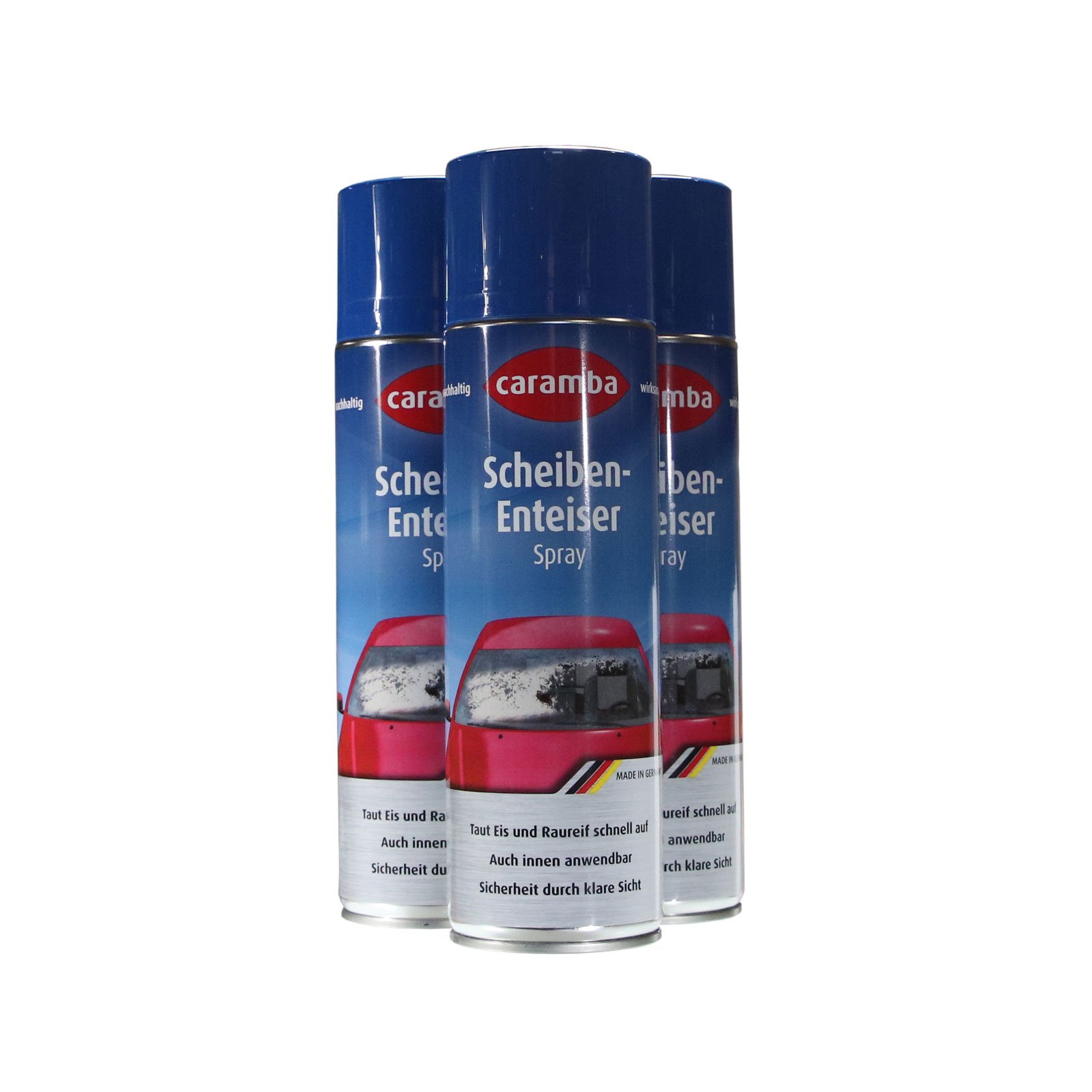 3x Caramba Scheiben Enteiser Scheibenenteiser Spray Sprühdose 500ml (6euro/l) von CARAMBA