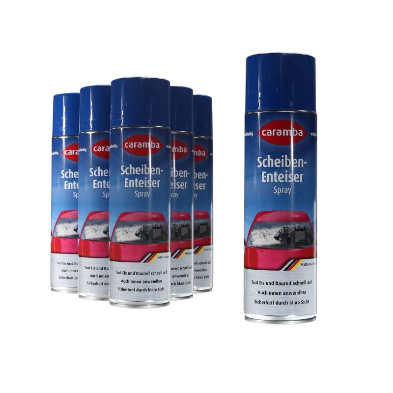 6x Caramba Scheiben Enteiser Scheibenenteiser Spray Sprühdose 500ml (6,11Euro/l) von CARAMBA