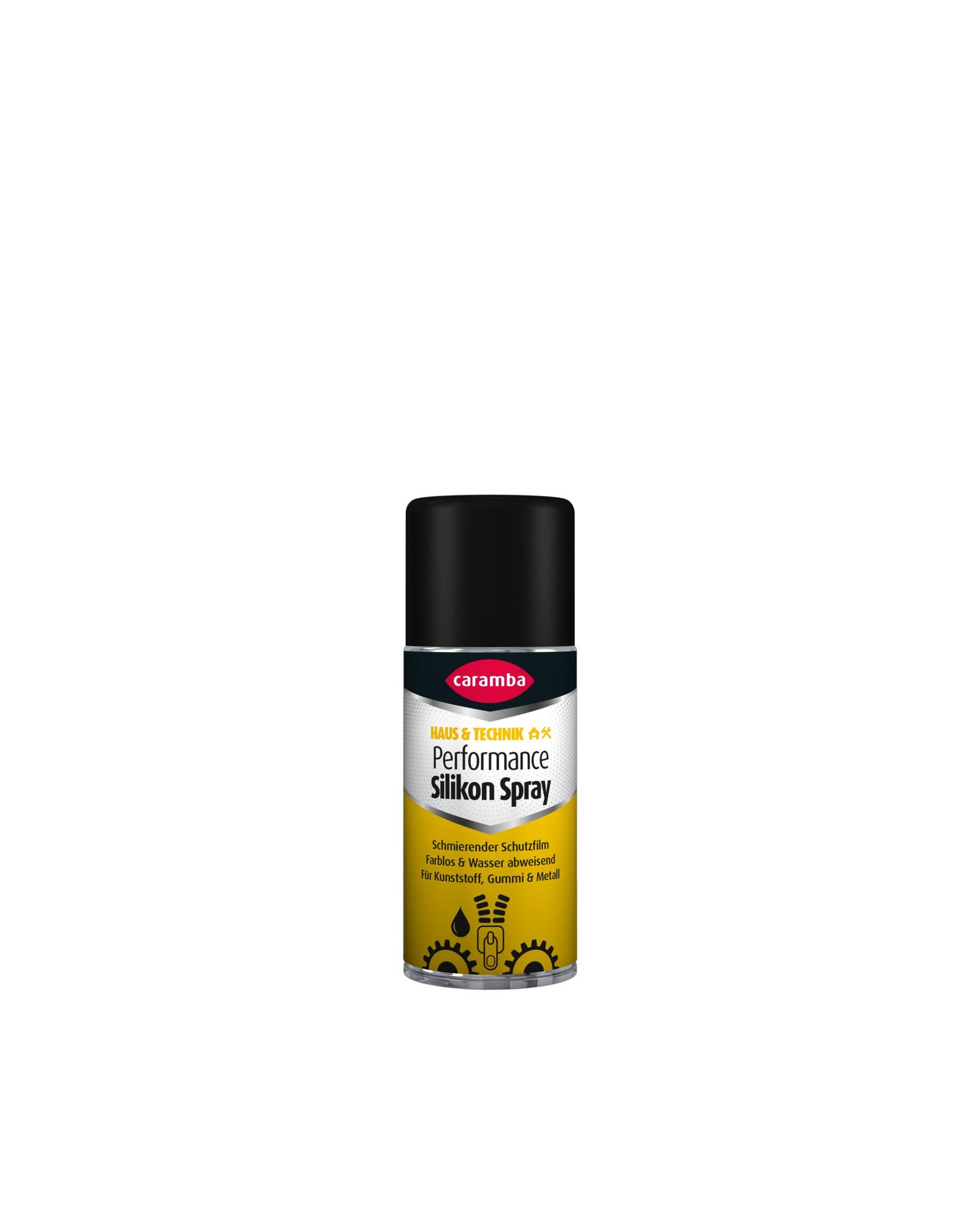 Caramba Performance Silikon Spray (100 ml) – Silikonspray schützt, pflegt und schmiert in nur einem Arbeitsgang – farbloses und geruchsarmes Schmiermittel für Metall, Kunststoff und Gummi von Caramba