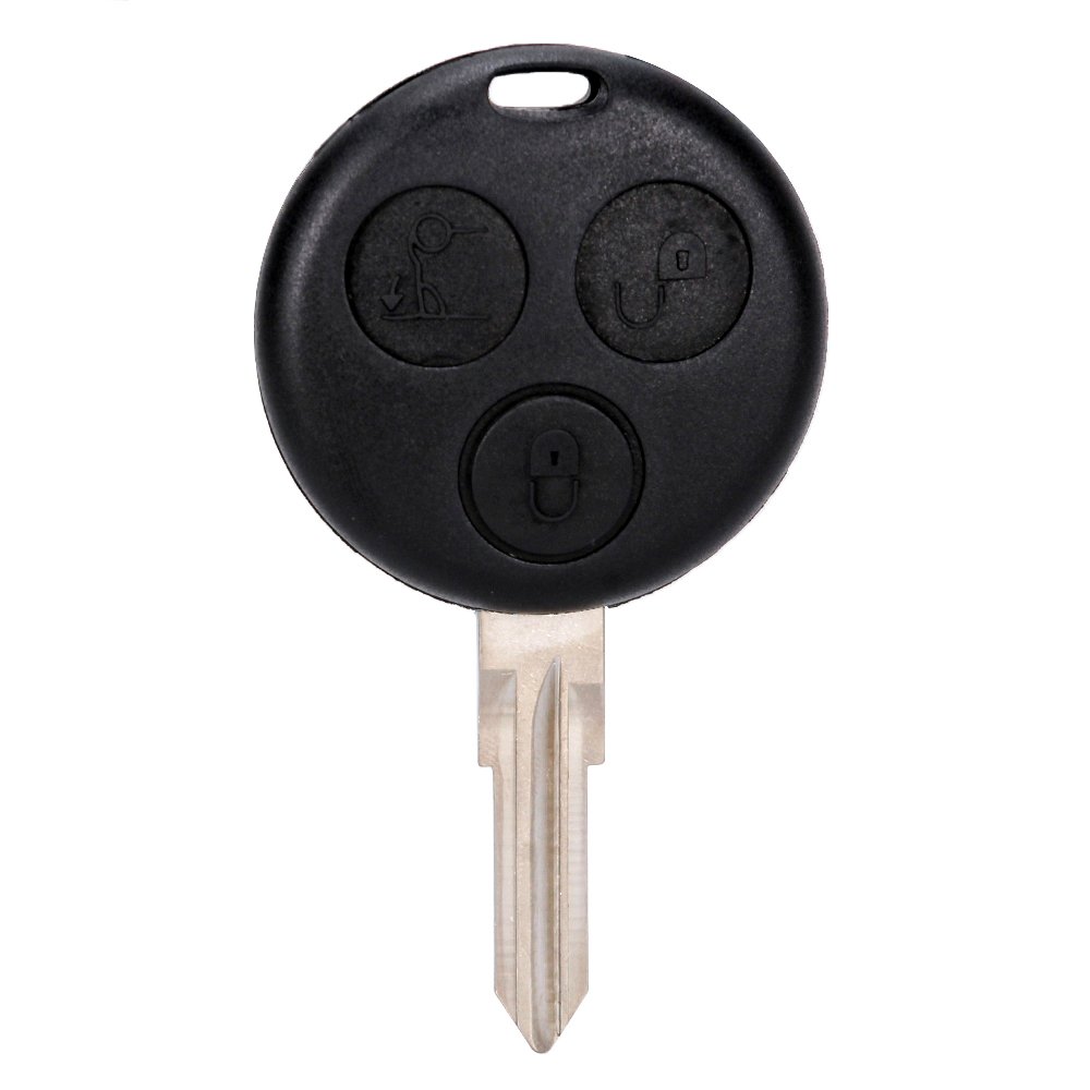 CARCHET® 2X Schlüsselgehäuse Schlüssel Gehäuse Ersatzgehäuse für Smart ForTwo 450 Schwarz von CARCHET