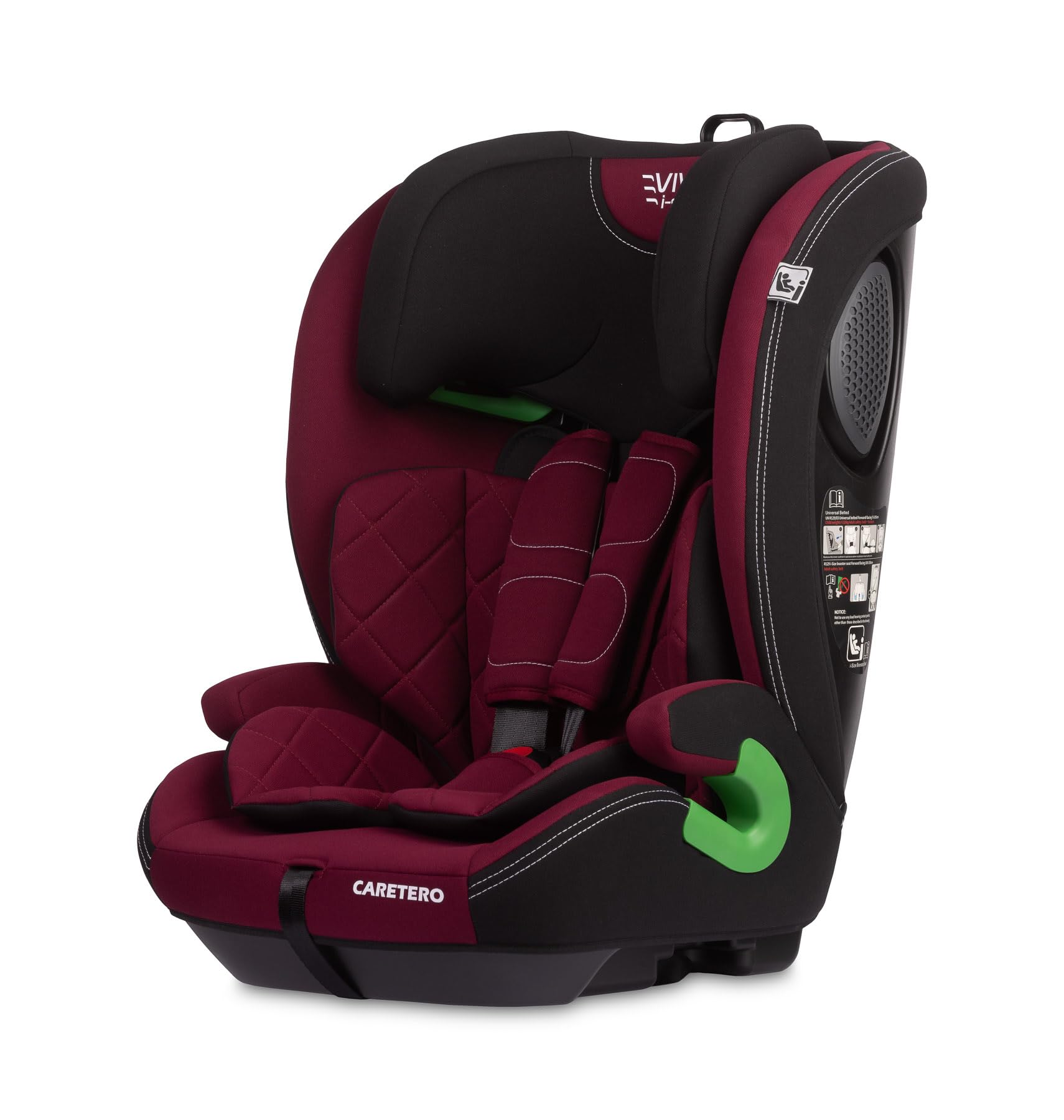CARETERO - i-Size Autositz 76-150 cm - Babyautositz, Vorne Sitzerhöhungssitz für Kleinkinder, Kinder, Jungen und Mädchen - 5-Punkt-Gurt, verstellbare Kopfstütze - R129 - Vivo Burgunderrot CARETERO - i-Size Autositz 76-150 cm - Babyautositz, Vorne Sitzerhöhungssitz für Kleinkinder, Kinder, Jungen und Mädchen - 5-Punkt-Gurt, verstellbare Kopfstütze - R129 - Vivo Burgunderrot von CARETERO best for babies