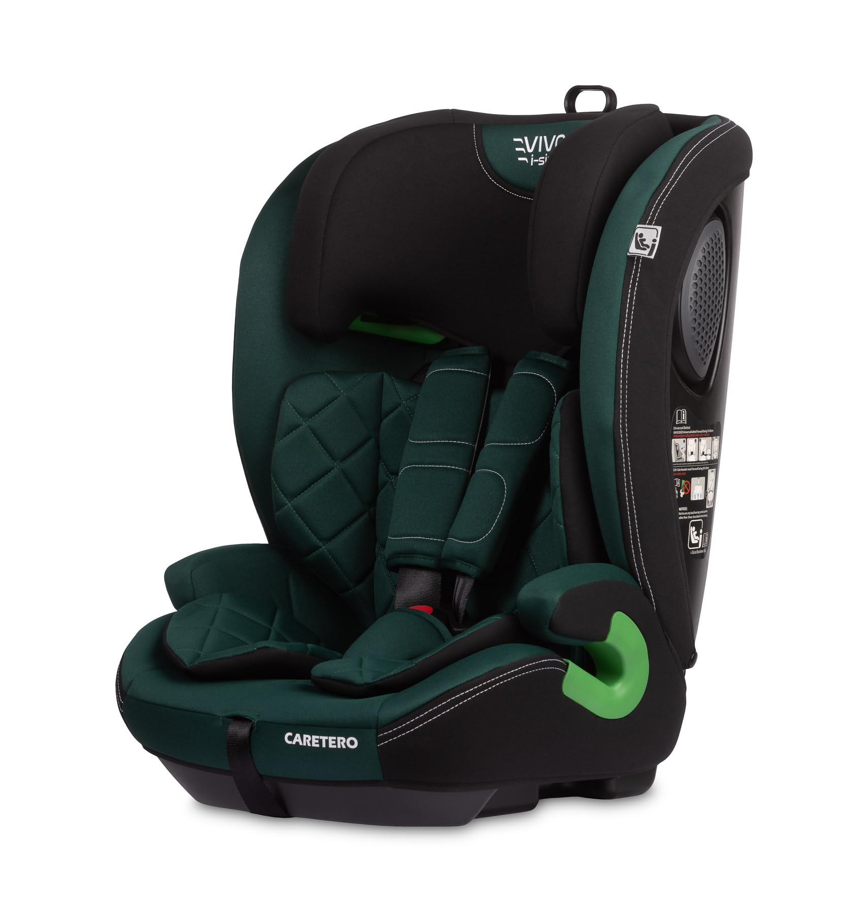 CARETERO - i-Size Autositz 76-150 cm - Babyautositz, Vorne Sitzerhöhungssitz für Kleinkinder, Kinder, Jungen und Mädchen - 5-Punkt-Gurt, verstellbare Kopfstütze - R129 - Vivo Smaragdgrün CARETERO - i-Size Autositz 76-150 cm - Babyautositz, Vorne Sitzerhöhungssitz für Kleinkinder, Kinder, Jungen und Mädchen - 5-Punkt-Gurt, verstellbare Kopfstütze - R129 - Vivo Smaragdgrün von CARETERO best for babies