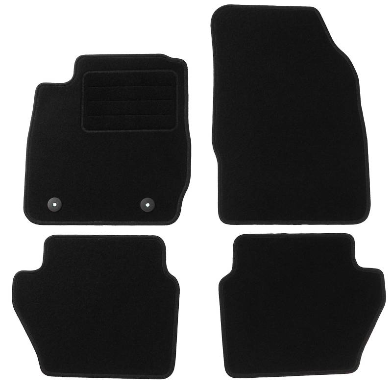 TEXER Textil Fußmatten Passend für Ford Fiesta VI Bj. 2011-2017 Basic von Car Mat Co