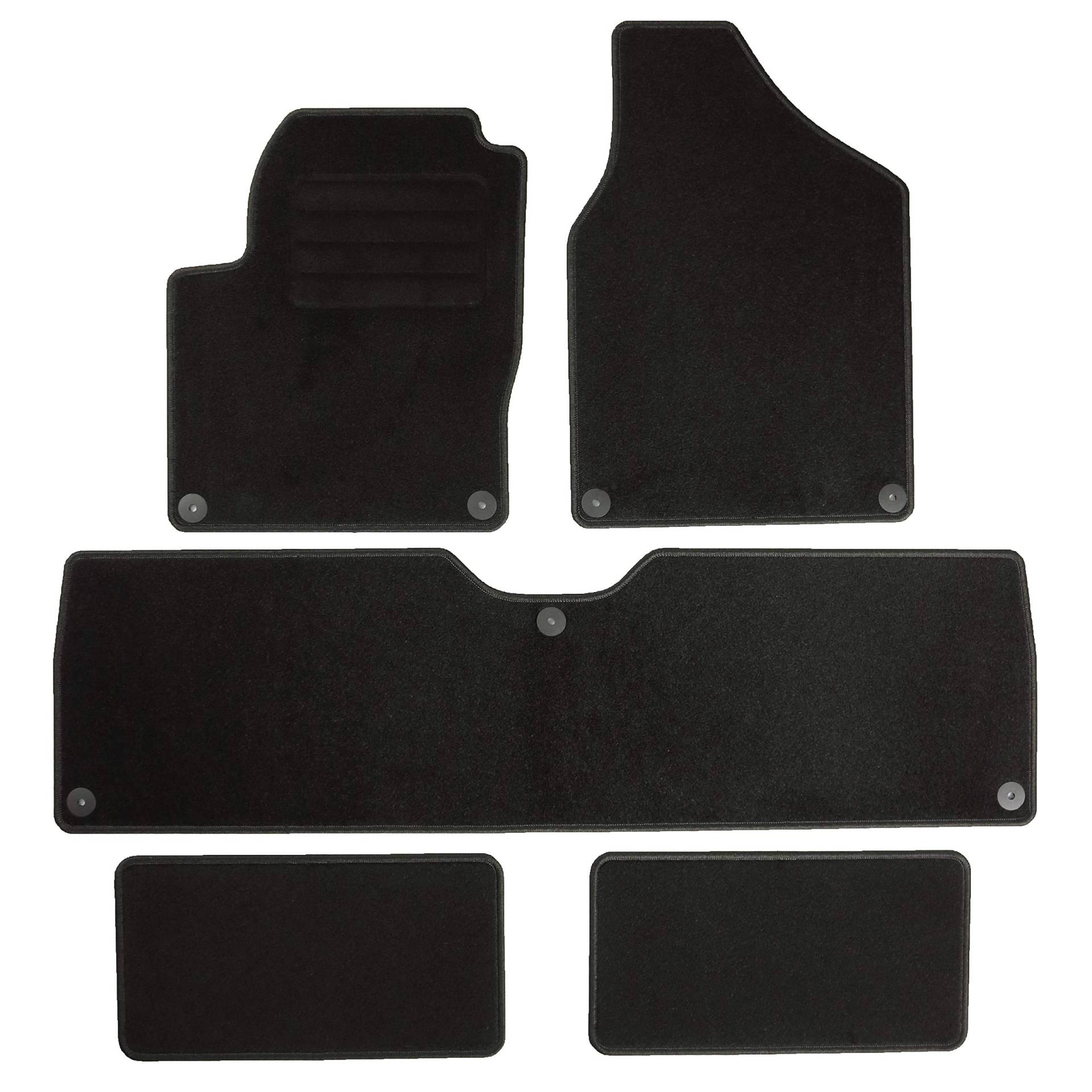 TEXER Textil Fußmatten Passend für Ford Galaxy I 7-Sitzer Bj. 1995-2006 Basic von CARMAT