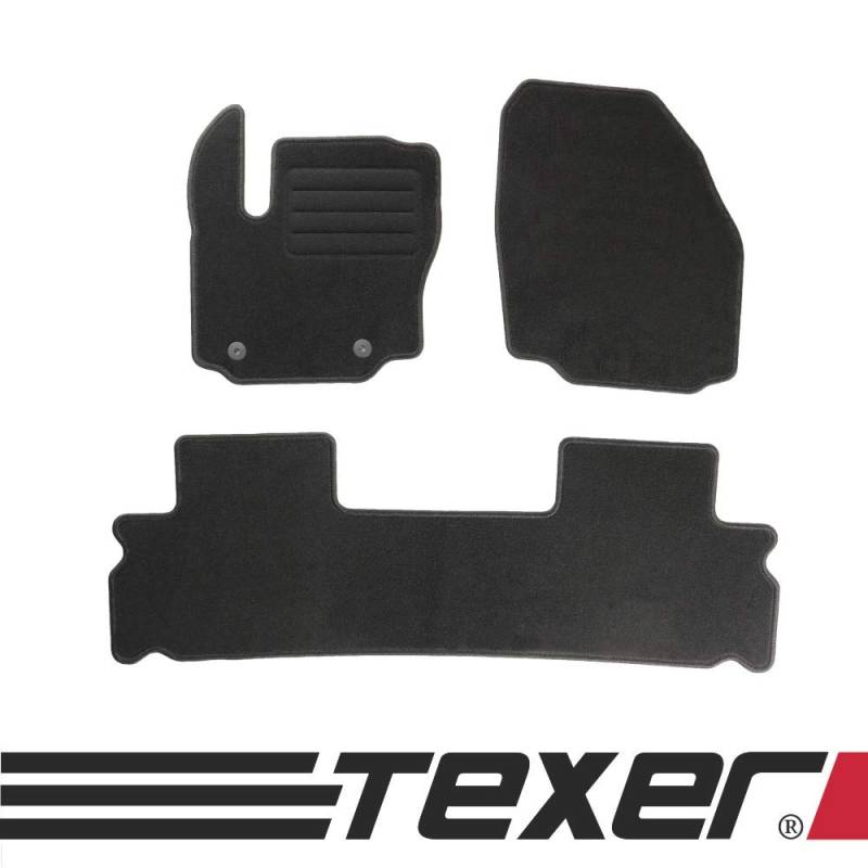 Car Mat Co TEXER Textil Fußmatten Passend für Ford S-Max 5-Sitzer Bj. 2012-2015 Basic von Car Mat Co
