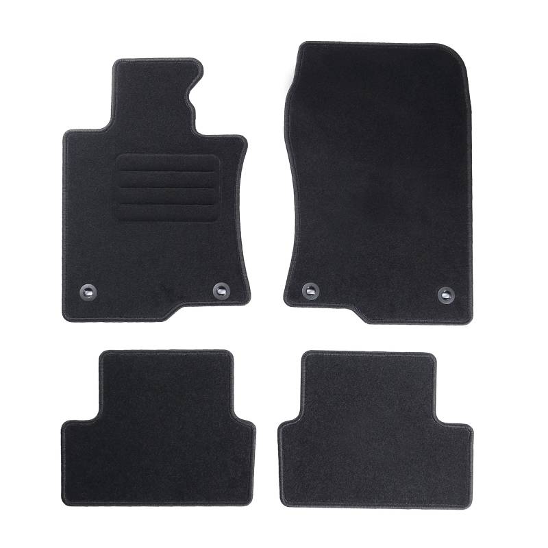 TEXER Textil Fußmatten Passend für Honda Accord VIII Bj. 2008-2015 Basic von Car Mat Co