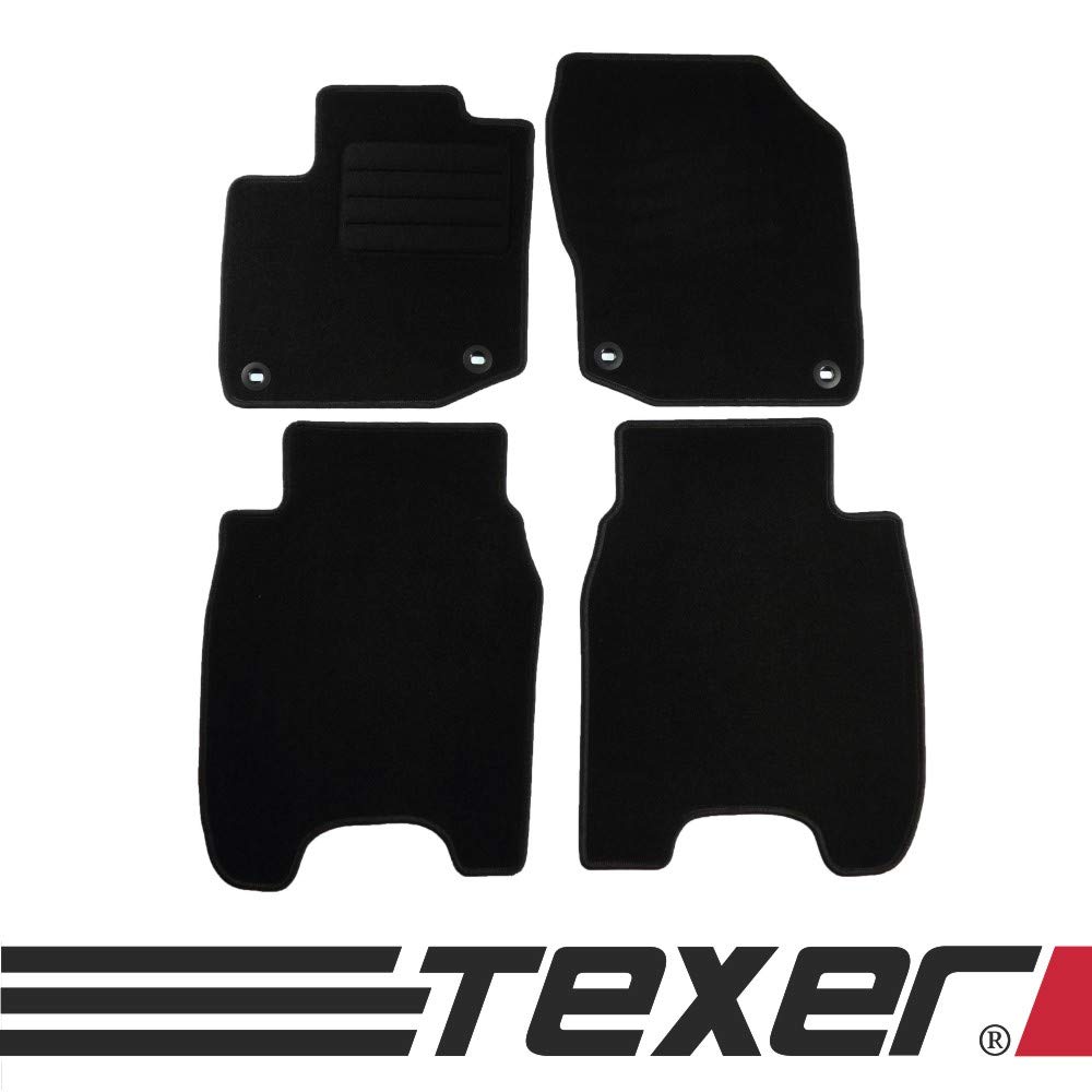 Car Mat Co TEXER Textil Fußmatten Passend für Honda Civic IX Benzin Bj. 2012-2016 Basic von Car Mat Co