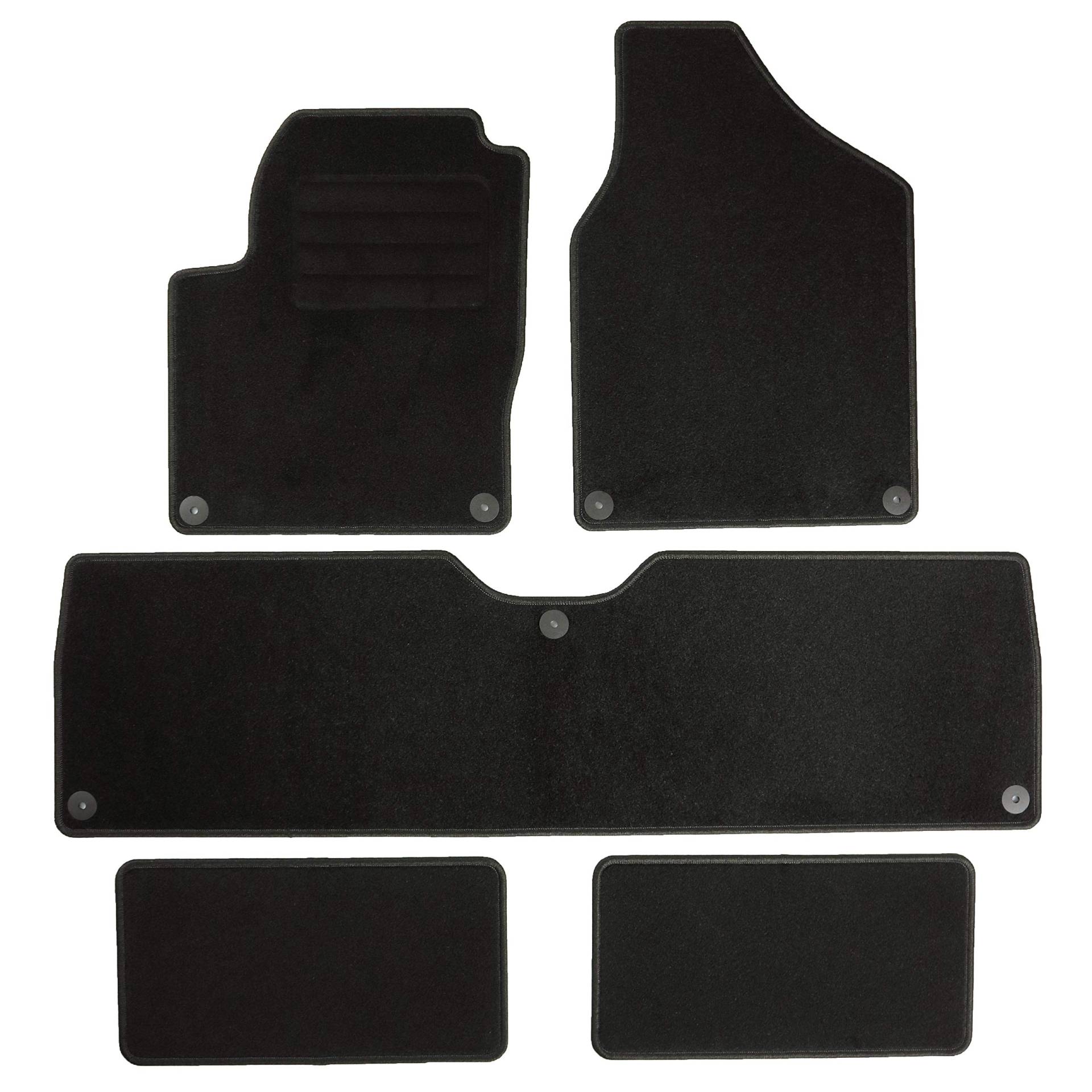 TEXER Textil Fußmatten Passend für Seat Alhambra I 7-Sitzer Bj. 1996-2010 Basic von CARMAT