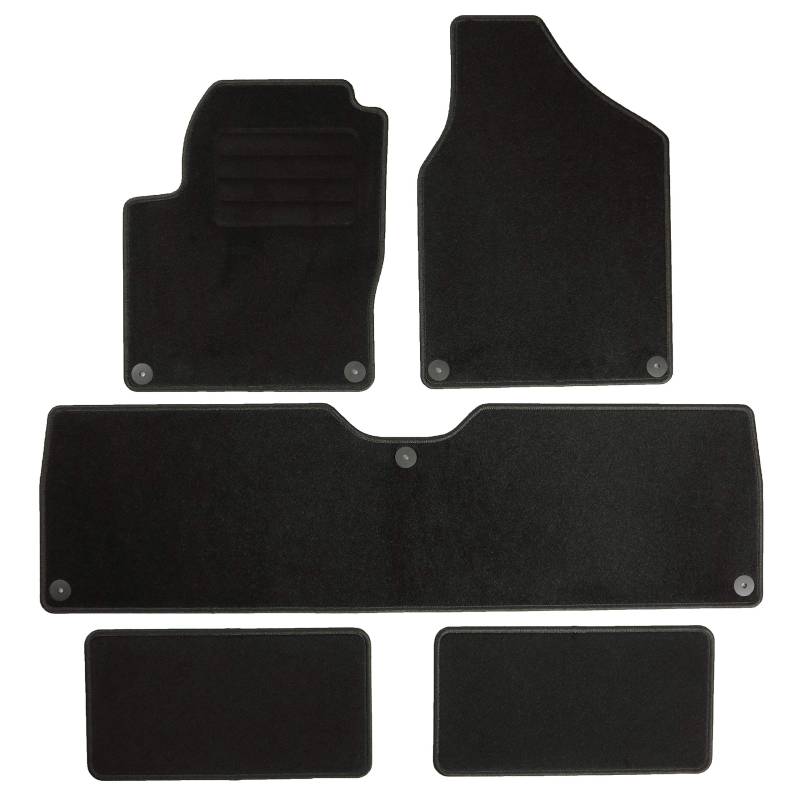 TEXER Textil Fußmatten Passend für Seat Alhambra I 7-Sitzer Bj. 1996-2010 Basic von Car Mat Co