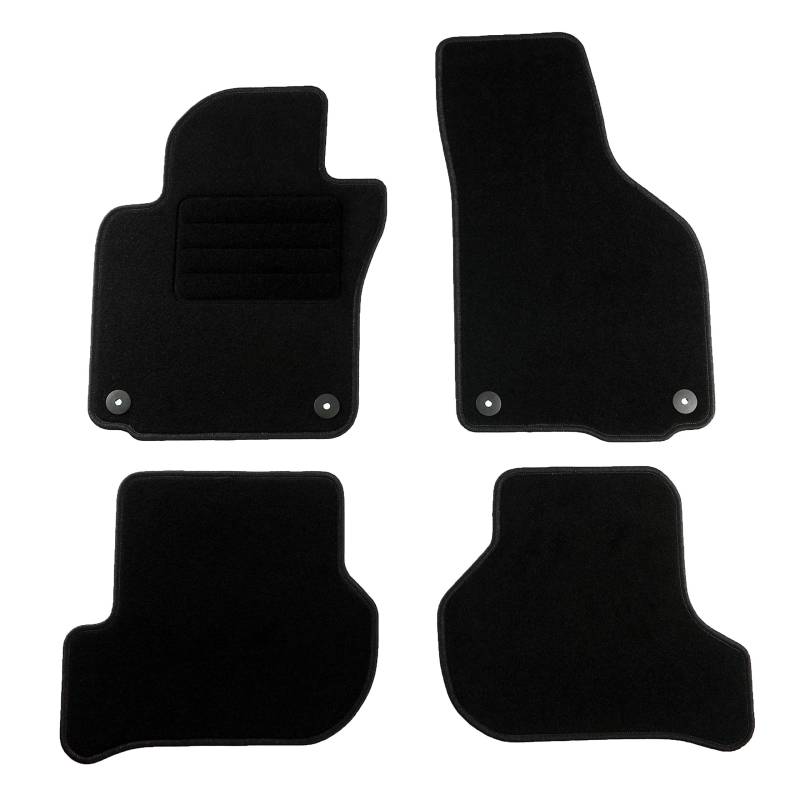 TEXER Textil Fußmatten Passend für Seat Leon II Bj. 2005-2012 Basic von Car Mat Co