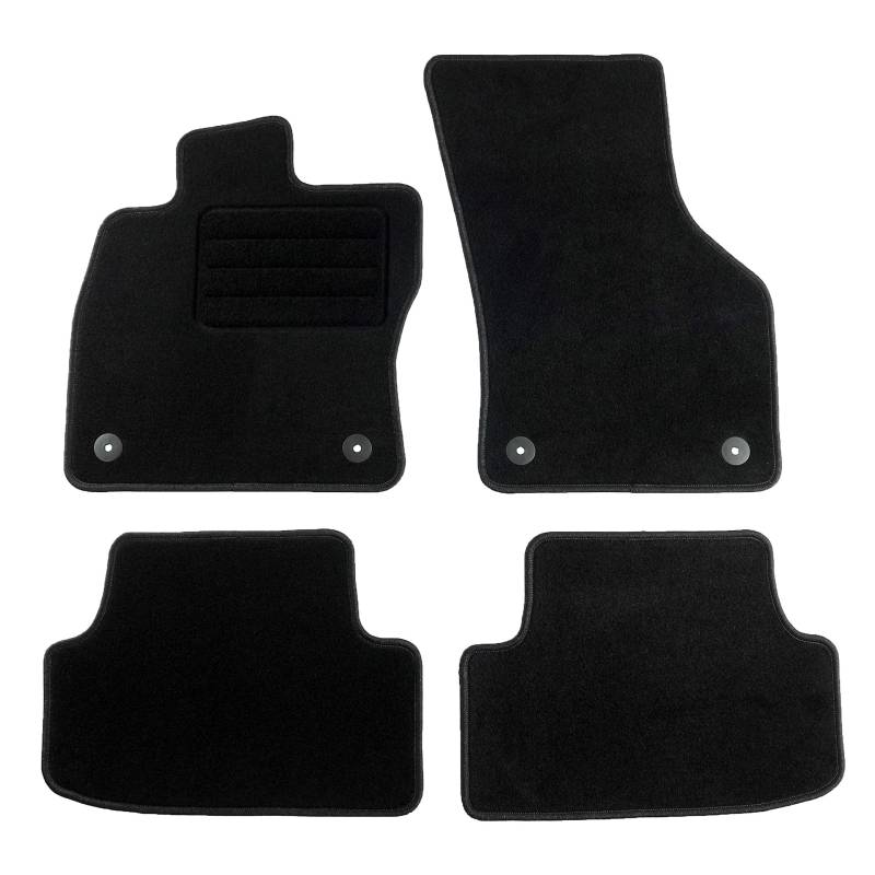 TEXER Textil Fußmatten Passend für Seat Leon III Bj. 2012- Basic von Car Mat Co