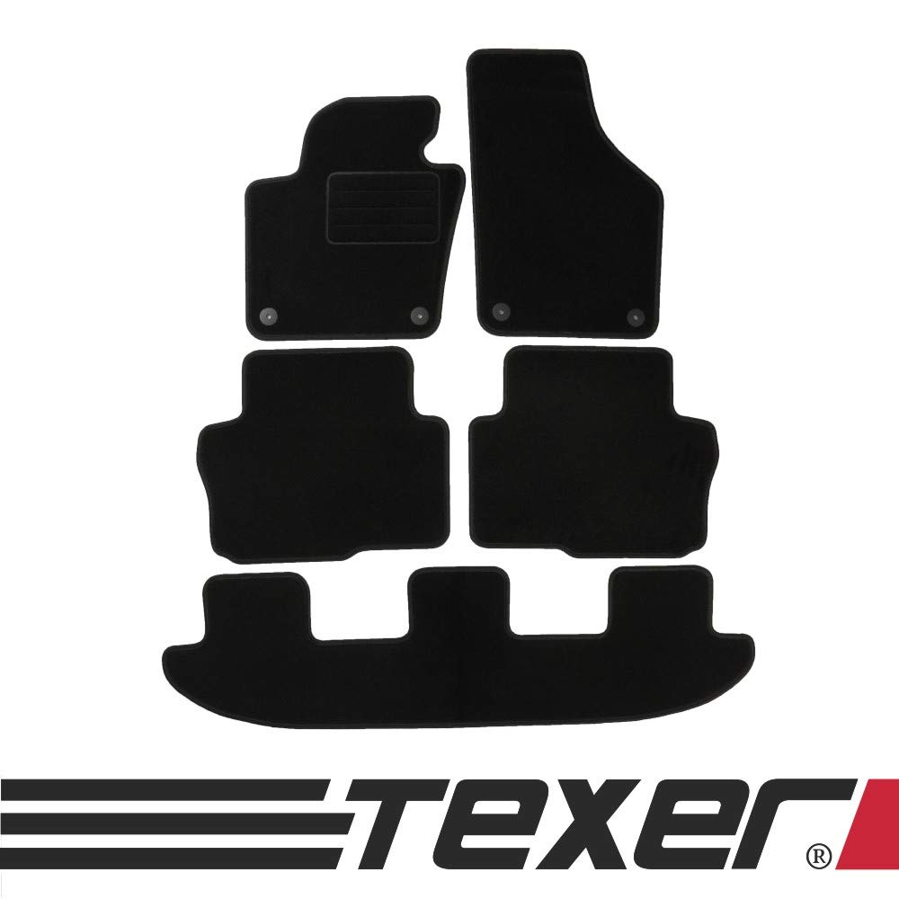 CARMAT TEXER Textil Fußmatten Passend für VW Sharan II 7-Sitzer Bj. 2010- Basic von CARMAT