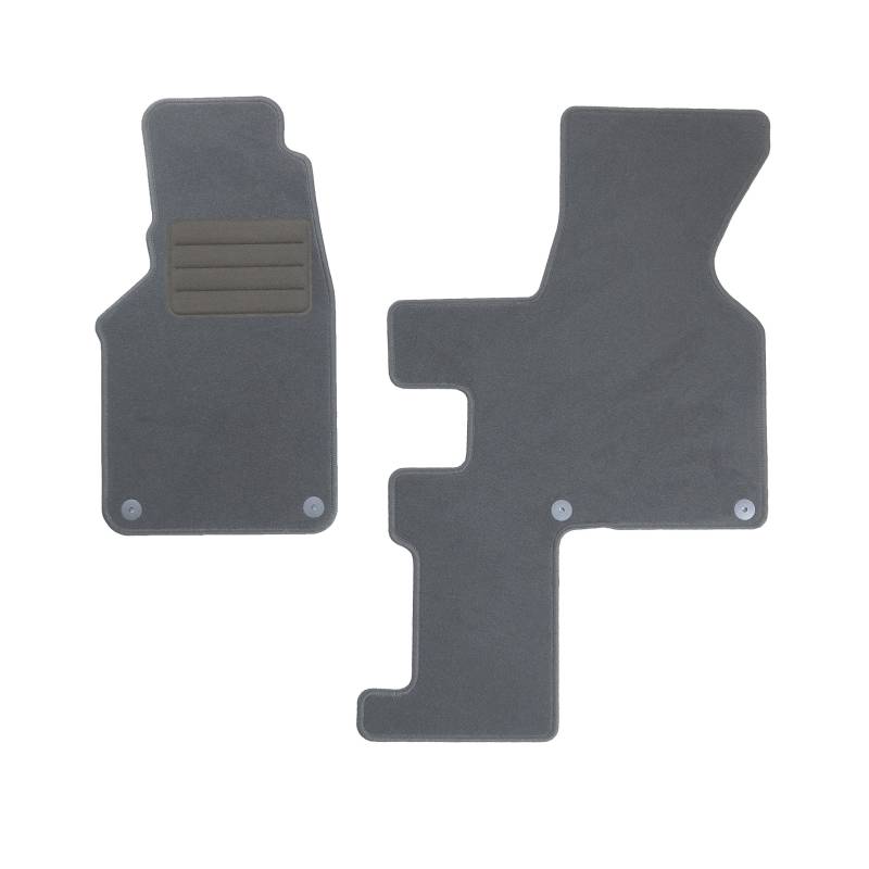 CARMAT Fussmatten für VW Multivan T4/Caravelle (1990-2003), 2-teilig, Nadelfilz, 100% Polypropylen, Grau von Car Mat Co