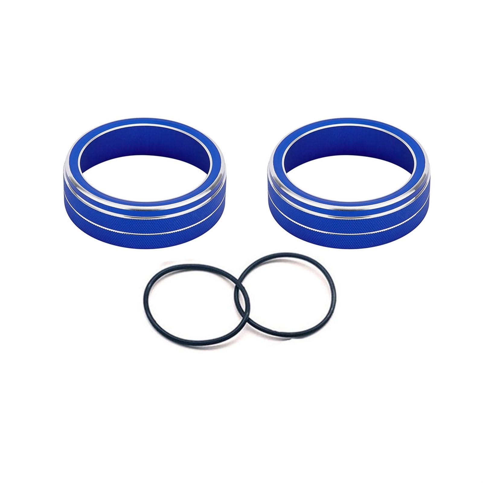 CARRERAS Passend for Volkswagen VW Tiguan Mk2 Golf Mk7 Atlas T-roc Passat 2017–2019, Aluminiumlegierung, Audio-Sound, Lautstärkeregler, Ringabdeckung Klimaanlagenknopf (Color : Blue, Size : Jetta 20 von CARRERAS