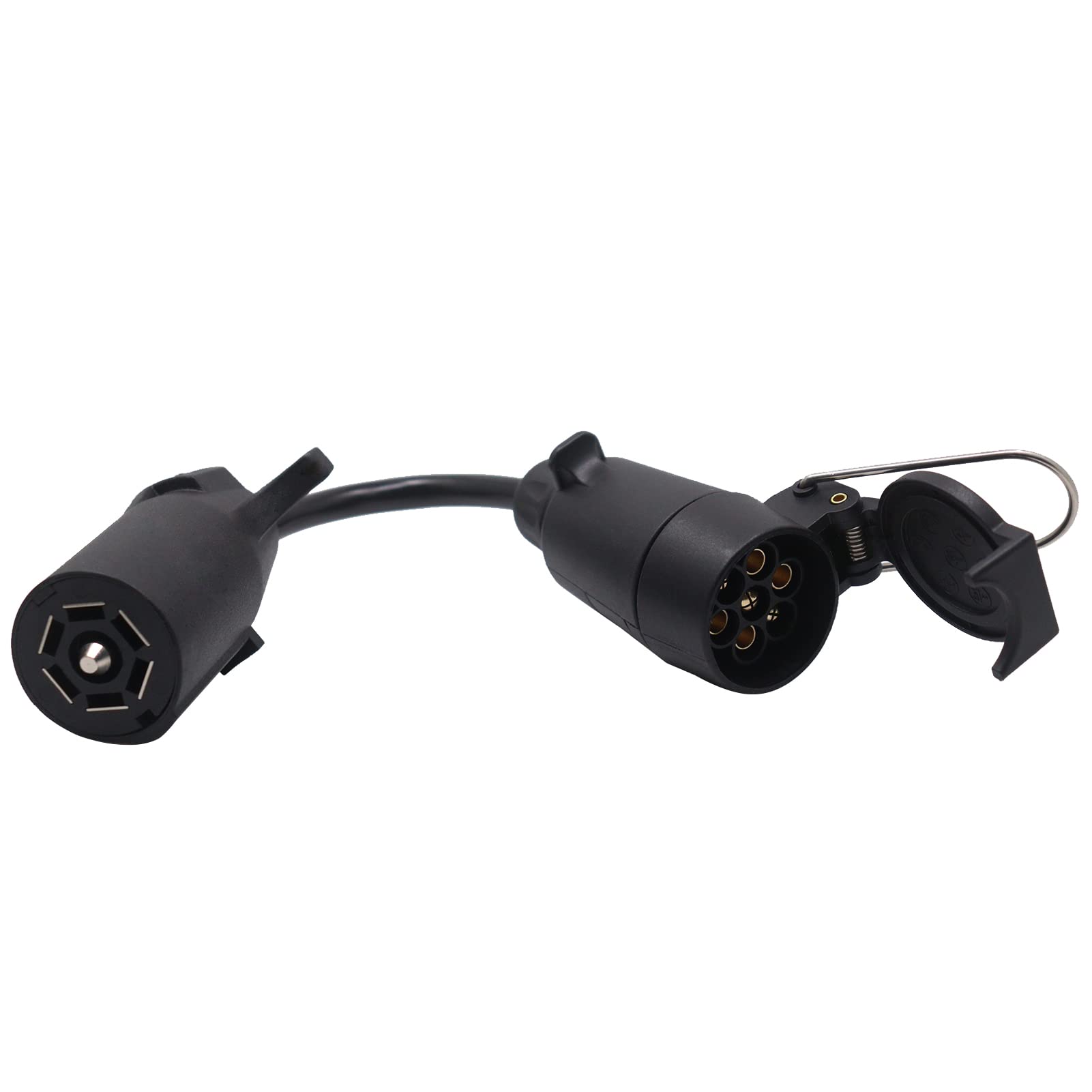 CARROFIX American Style Fahrzeug-Ende 7 Wege Blade Connector zu European Style Anhänger 7 Pin Runde Stecker CARROFIX American Style Fahrzeug-Ende 7 Wege Blade Connector zu European Style Anhänger 7 Pin Runde Stecker von CARROFIX