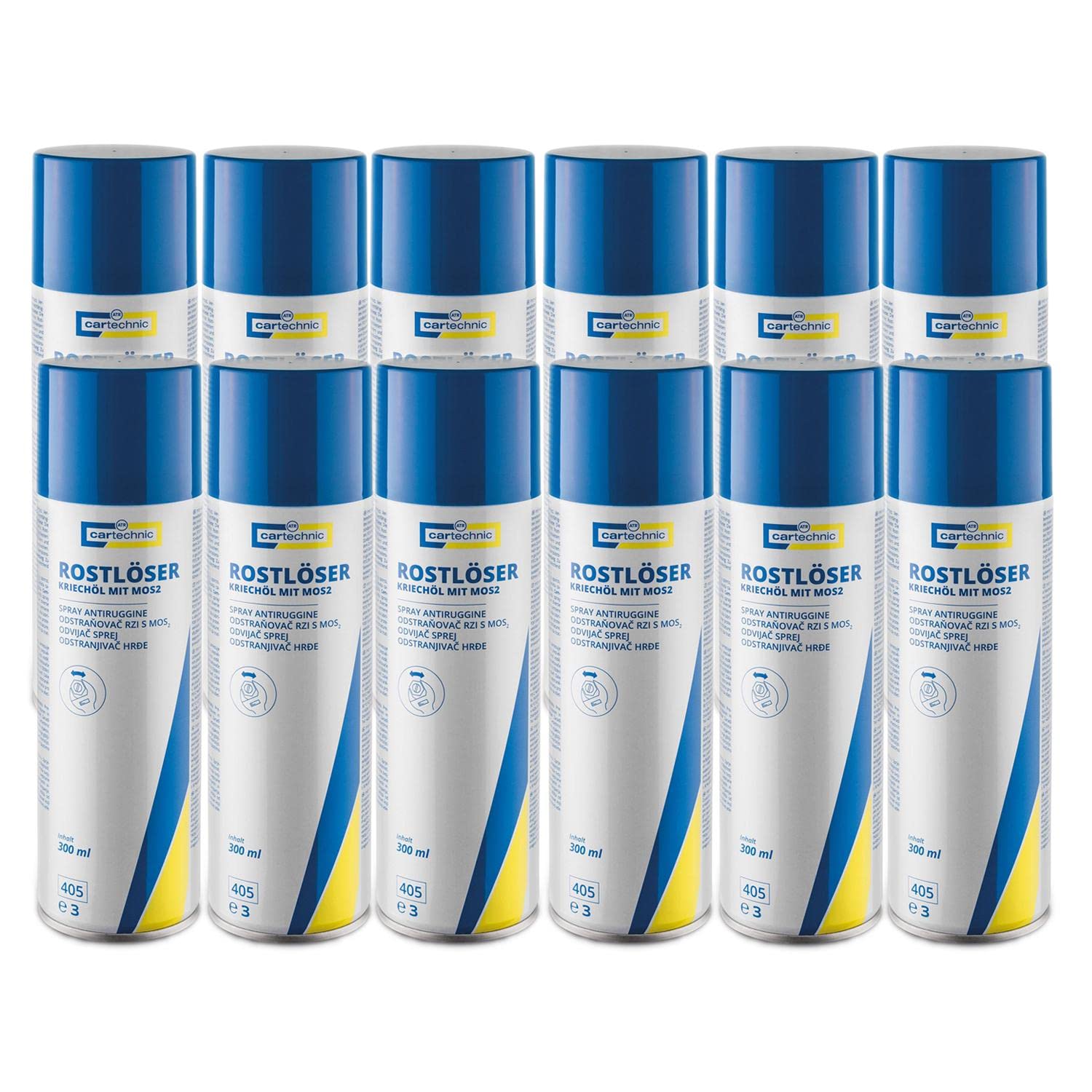 CARTECHNIC 12x Rostlöser Rostentferner Entroster Anti-Rost Kriechöl mit MOS2 300 ml CARTECHNIC 12x Rostlöser Rostentferner Entroster Anti-Rost Kriechöl mit MOS2 300 ml von CARTECHNIC