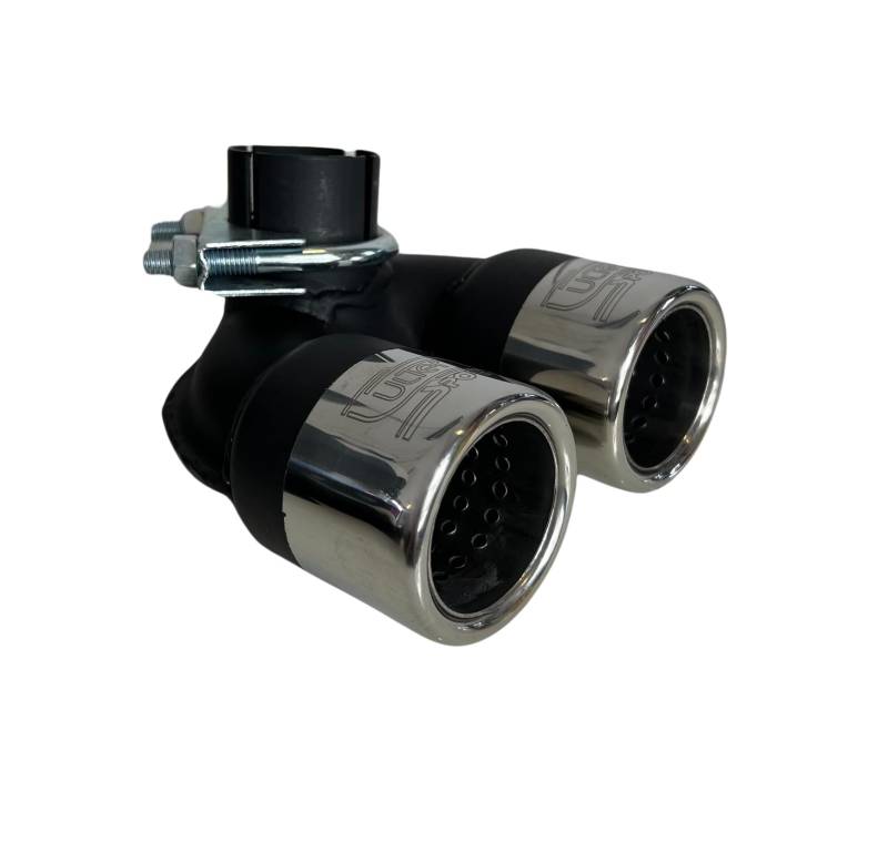 CARTUNER Auspuffblende Doppelendrohr 2x60mm mit Absorber in Sportauspuff Optik für Fortwo Modelle Typ 450 bis Baujahr 04/2007 von CARTUNER.DE TUNINGEXPERTS