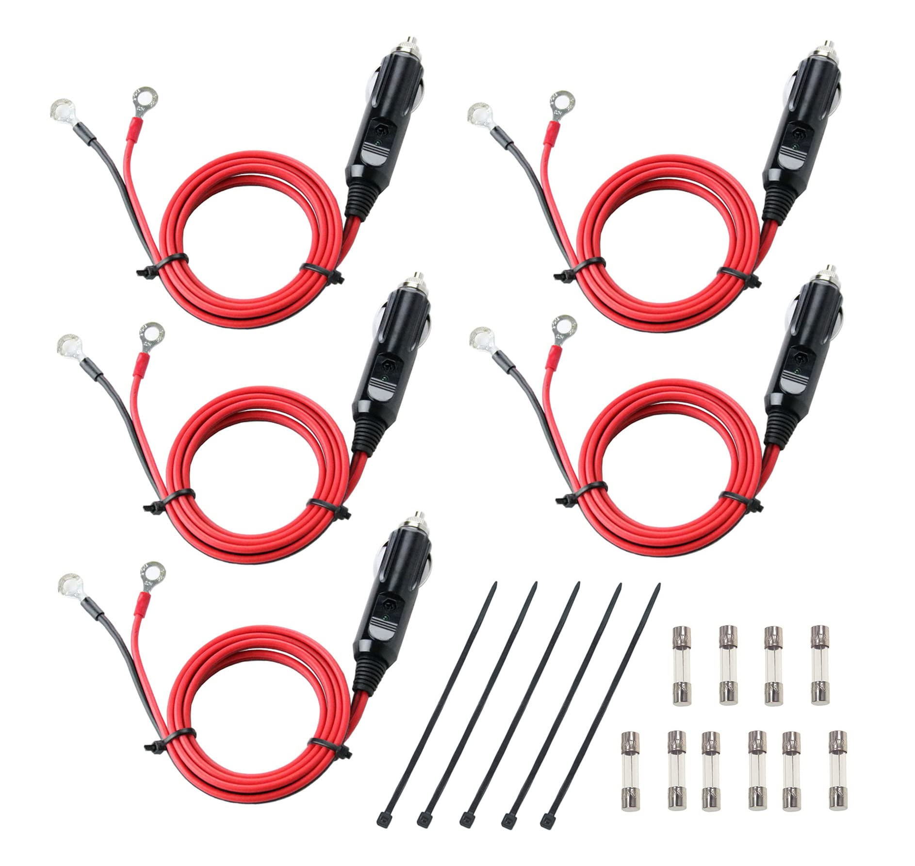 Carviya 5 Pack 5 Stücke 12 V 24 V Heavy Duty 16AWG 0,5 Meter 1,64 Füße 15A 20A Stecker Zigarettenanzünder Adapter Netzteil Kabel Für Auto wechselrichter, luftpumpe, elektrische Tasse (1,64 Füße) Carviya 5 Pack 5 Stücke 12 V 24 V Heavy Duty 16AWG 0,5 Meter 1,64 Füße 15A 20A Stecker Zigarettenanzünder Adapter Netzteil Kabel Für Auto wechselrichter, luftpumpe, elektrische Tasse (1,64 Füße) von CARVIYA