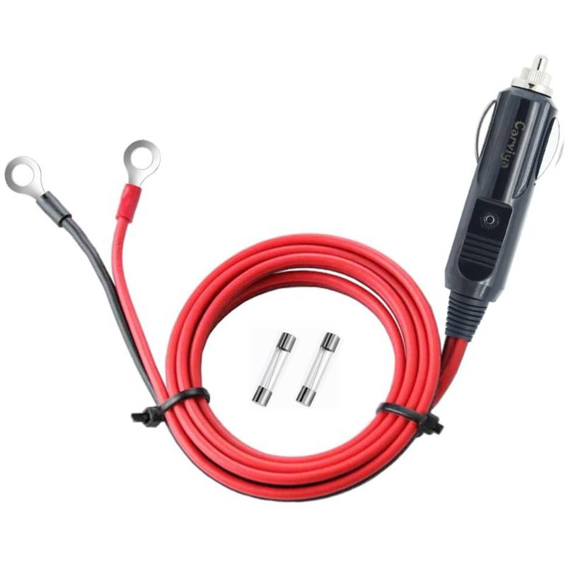 Carviya Netzkabel mit Zigarettenanzünder-Steckdose und 16AWG 15-A-Sicherung, für Auto-Wechselrichter, Luftpumpe, elektrische Tasse, 1 m von CARVIYA