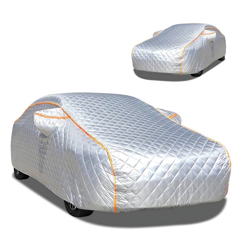Hagelschutz Autoabdeckung 𝖢itroen C3 Aircross Kompatibel|Staub-&Wasserdicht|Allwetter,UV-Schutz + Reflexstreifen | Innen/Außenbereich (Auto Plane)(Color:01,Size:𝖢itroen C3 Aircross von CARXB