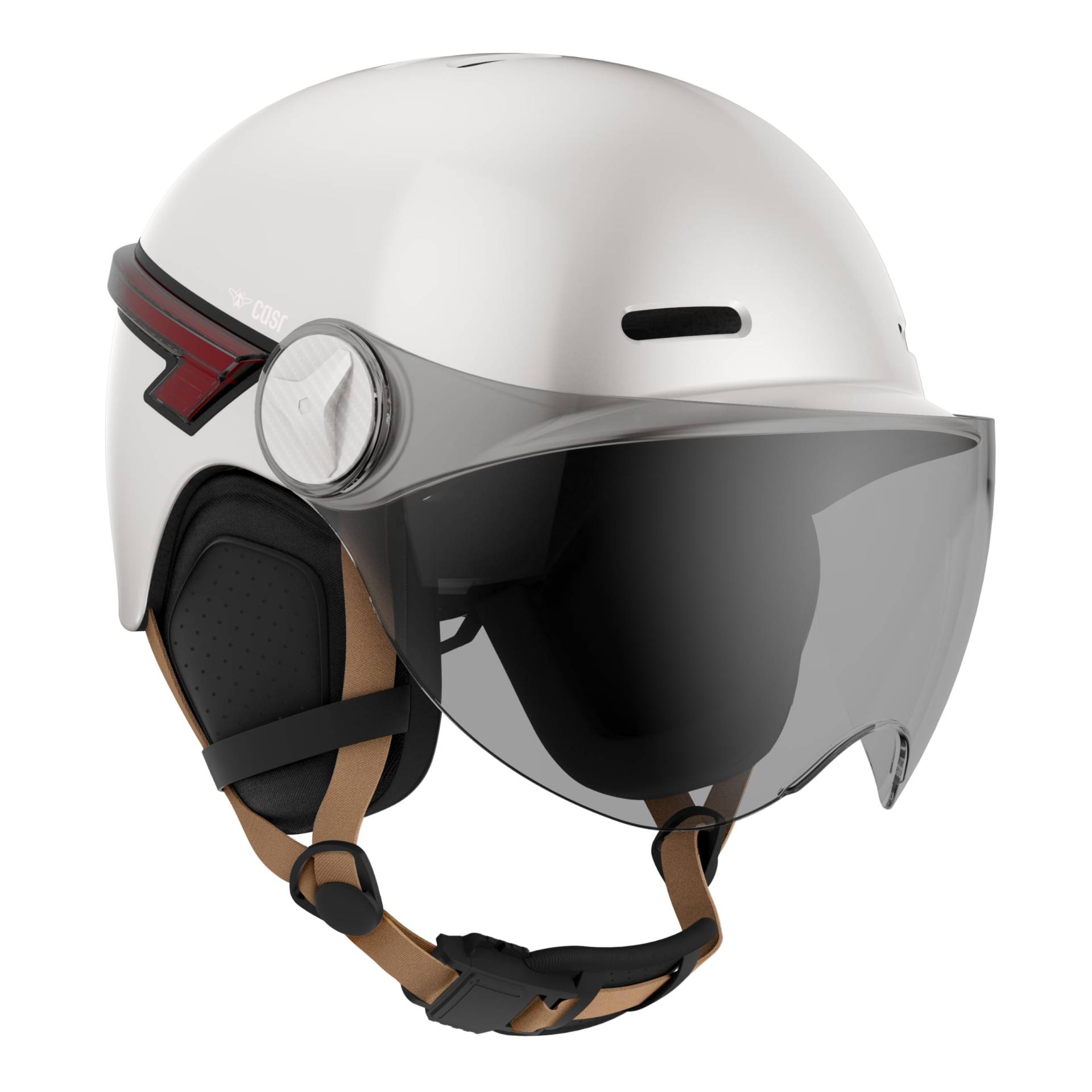 CASR Glow-Helm, LED-Schutzhelm für Urbane Mobilität, EPI-Zertifiziert, cremefarben, Größe L, getöntes & abnehmbares Visier, mit LED und Blinkern, Universal-Fernbedienung, Größe verstellbar CASR Glow-Helm, LED-Schutzhelm für Urbane Mobilität, EPI-Zertifiziert, cremefarben, Größe L, getöntes & abnehmbares Visier, mit LED und Blinkern, Universal-Fernbedienung, Größe verstellbar von CASR