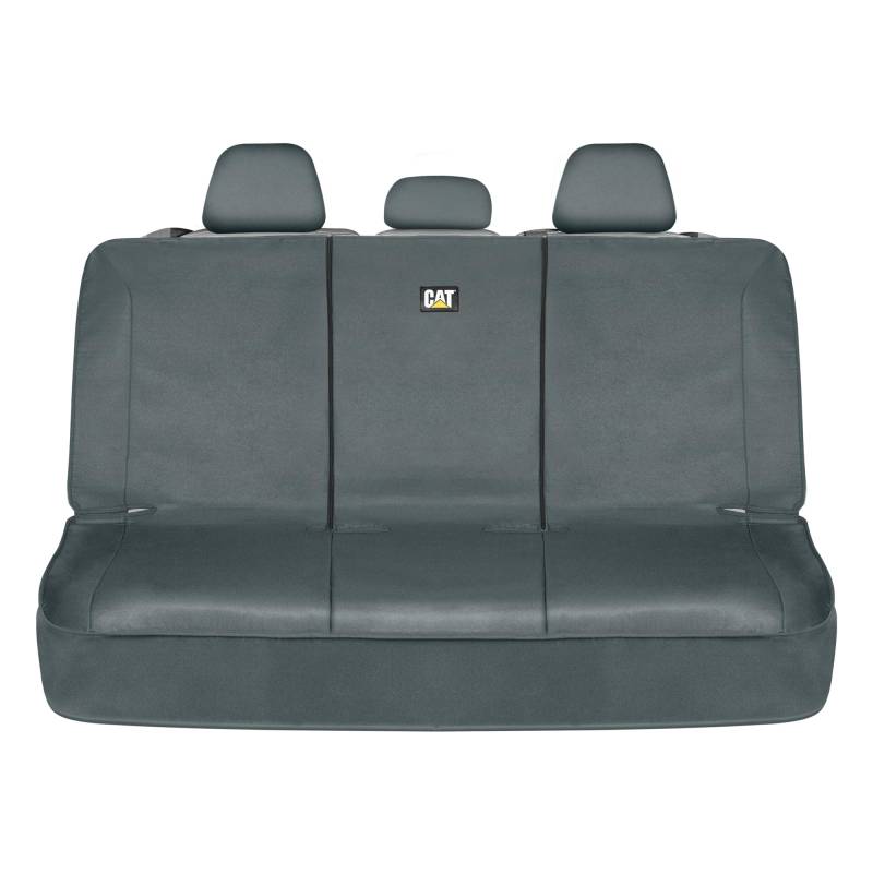 CAT Flexfit™ Rücksitzbezug für Auto, SUV und LKW, strapazierfähiges Canvas-Material, Rücksitzbezüge, 60/40 Geteilte Sitzbank, Rücksitzbezug und Rücksitzschutz, Innenzubehör, Grau von CAT