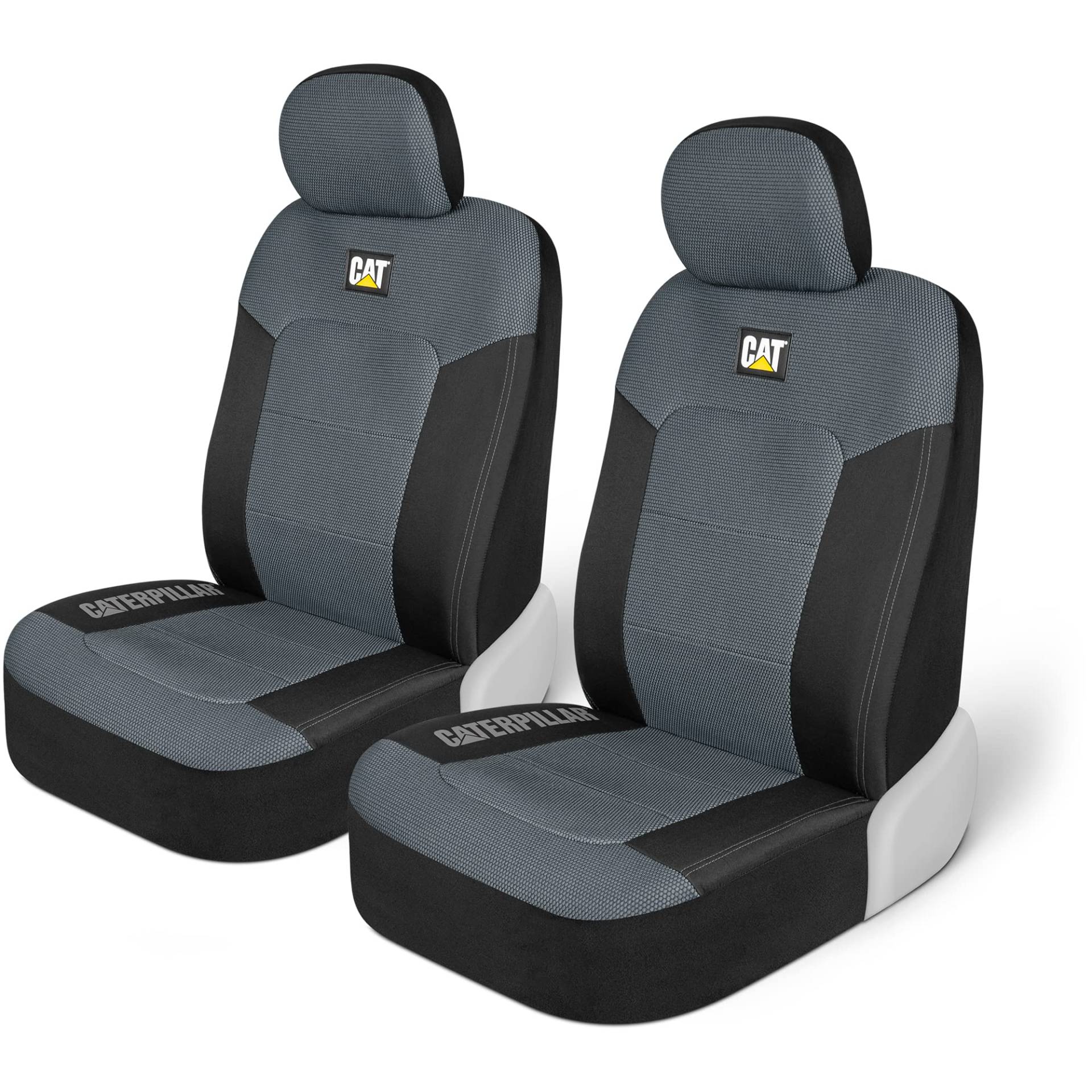 CAT® MeshFlex Autositzbezüge für Autos LKW und SUVs (2er Set) - Grau Autositzbezüge für Vordersitze LKW Sitzschoner mit bequemer Netzrücken, Auto Innenraumbezüge, 12.13 x 10.98 x 6.14 inches von CAT