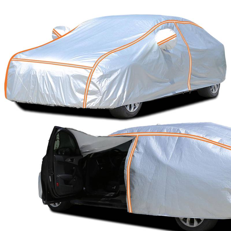 Wasserdicht Autoabdeckung für Cupra Formentor(2020-2022), Staubdicht Atmungsaktiv Winddicht Schneedicht UV-Beständig Autoabdeckung Mit Nachtreflexionsstreifen von CATRP-Flower Stand