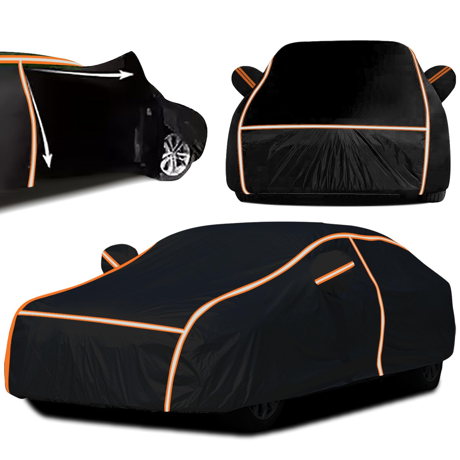 Wasserdicht Autoabdeckung für M3 Coupe/Convertible E46(2000-06), Staubdicht Atmungsaktiv Winddicht Schneedicht UV-Beständig Autoabdeckung Mit Nachtreflexionsstreifen von CATRP-Flower Stand